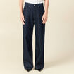 Jeans large taille haute denim brut rinse femme