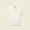 Polo cintré manches courtes ecru homme
