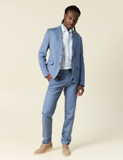 Veste blazer cintré bleu foncé homme