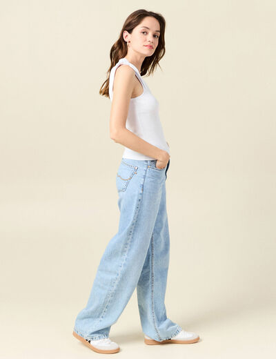 Débardeur asymétrique blanc femme