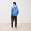 Sweat &agrave; capuche bleu violet homme