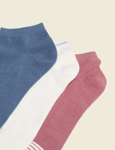 Lot de 3 paires de chaussettes vieux rose homme