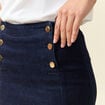 Jupe en jeans denim brut femme