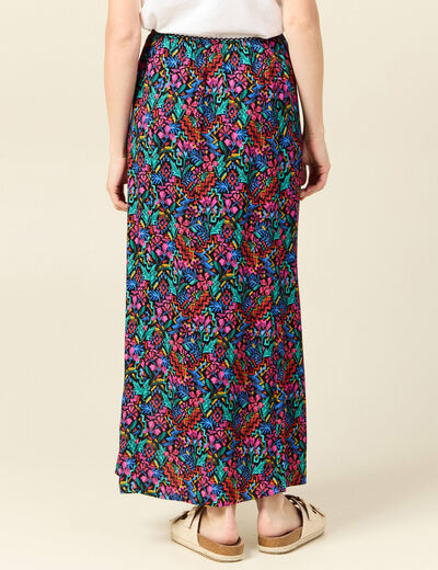 Jupe longue droite noir femme