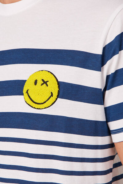 T-shirt SmileyWorld ecru homme