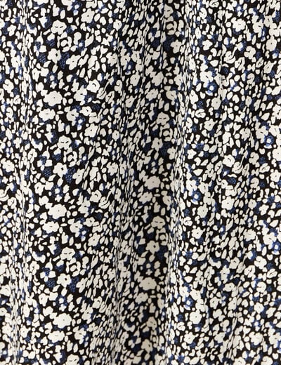 Robe longue droite col v manches courtes bleu femme