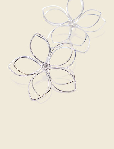 Boucles d'oreilles clous couleur argent femme