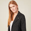 Gilet manches longues noir femme