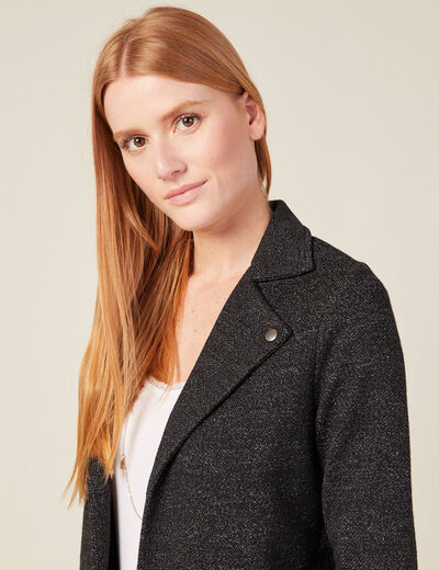 Gilet manches longues noir femme
