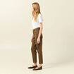Jeans mom 7/8ème marron foncé femme