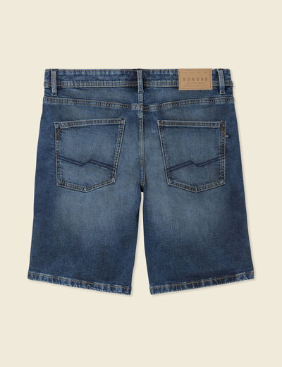 Bermuda confort ultra stretch denim brut homme