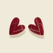 Boucles d'oreilles rouge femme
