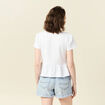 Blouse manches courtes blanc femme