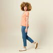 T-shirt manches courtes orange corail femme