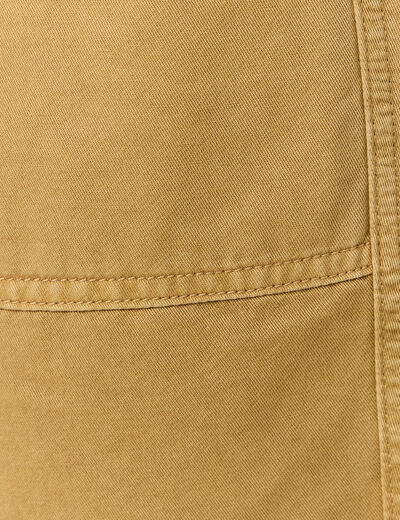 Bermuda droit à coulisse camel homme