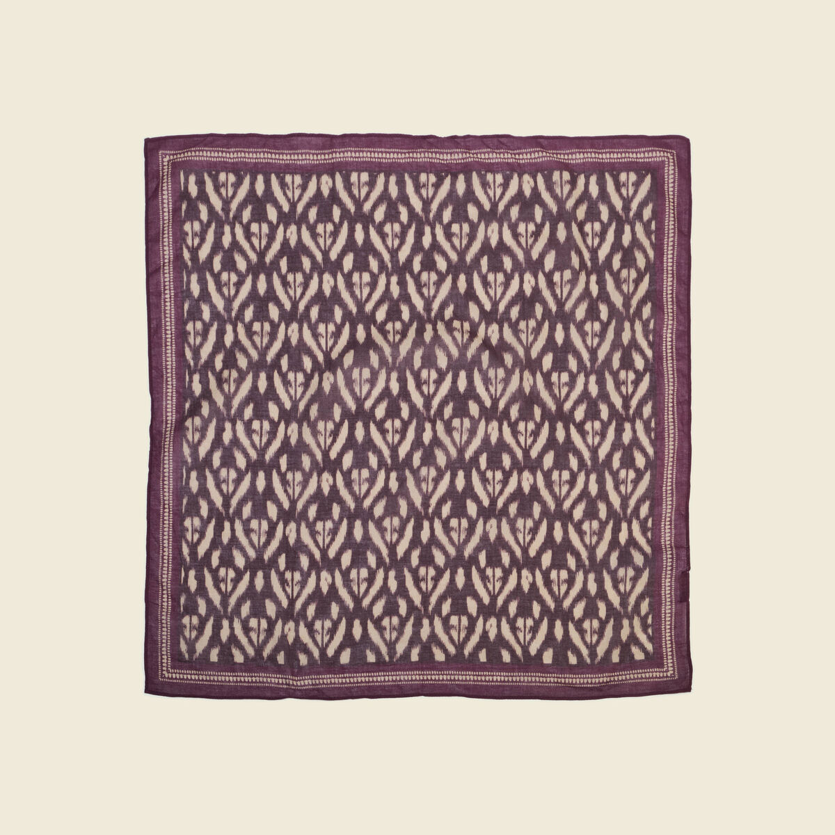 Foulard en coton marron fonc&eacute; homme