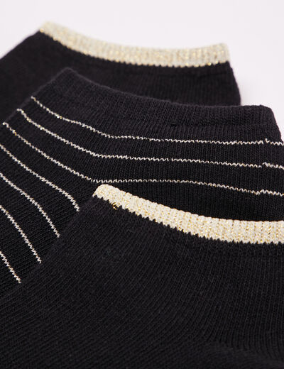 Lot 3 paires chaussettes noir femme