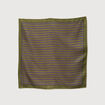 Foulard ray&eacute; satin&eacute; vert kaki femme