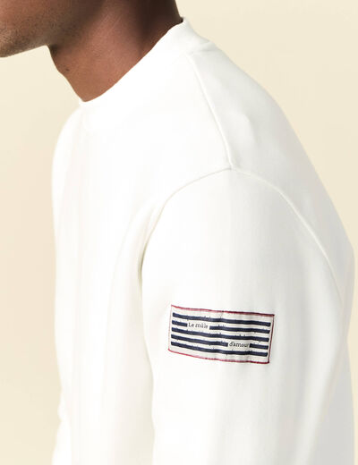 Sweat manches longues ecru homme