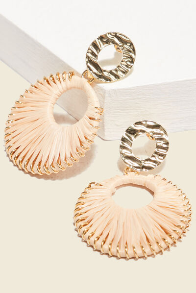 Boucles d'oreilles pendantes sable femme