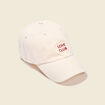 Casquette brodée creme femme