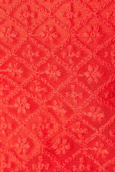 T-shirt manches courtes rouge femme