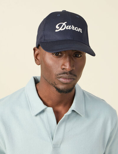 Casquette brodée bleu marine homme