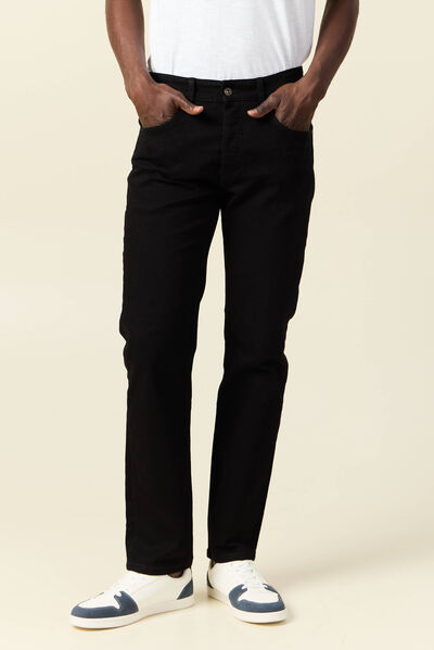 Jeans regular éco-responsable denim noir homme