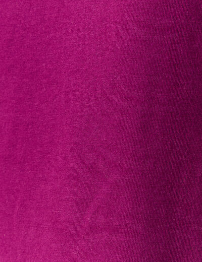T-shirt manches courtes brodé violet femme