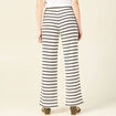 Pantalon large en tricot blanc femme