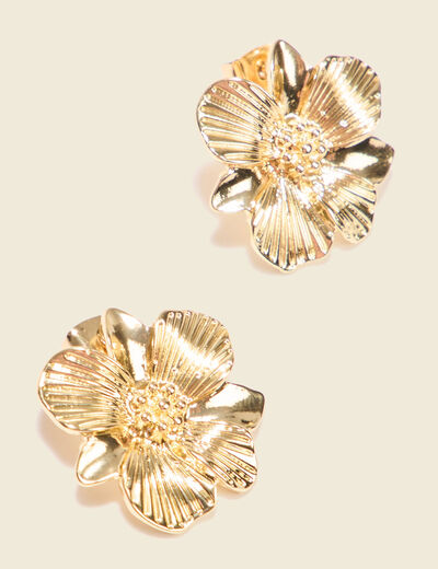 Boucles d'oreilles clous couleur or femme