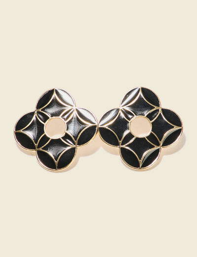 Boucles d'oreilles noir femme