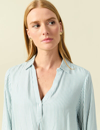 Blouse manches longues gris femme