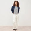 Marini&egrave;re manches longues broderie ecru femme