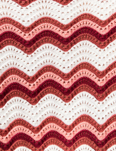 Pull manches longues vieux rose femme