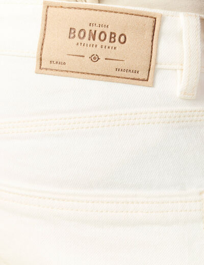 Jeans éco-responsable straight denim blanc homme