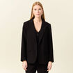 Veste blazer droite noir femme