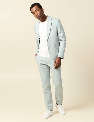 Blazer manches longues col classique vert clair homme