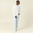 Jeans relax 5 poches denim bleach homme