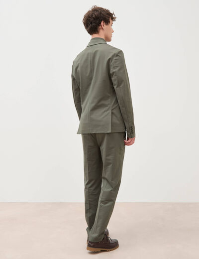 Veste blazer stretch vert fonc&eacute; homme