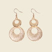 Boucles d'oreilles pendantes couleur or femme