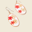 Boucles d'oreilles pendantes rouge femme
