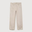 Jeans large 5 poches longueur 32 beige homme