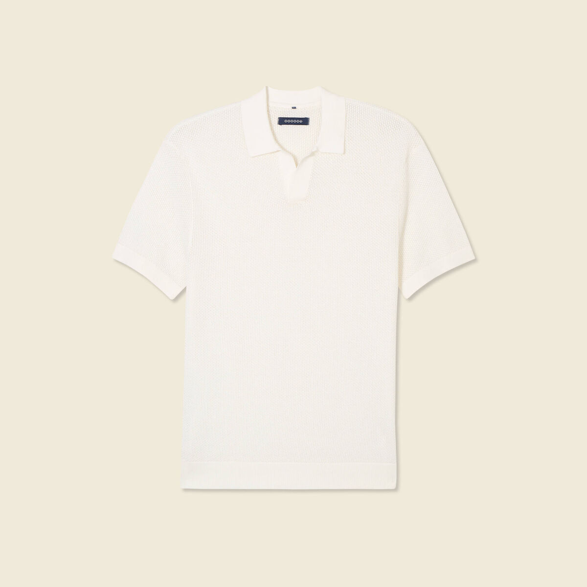 Polo manches courtes ecru homme