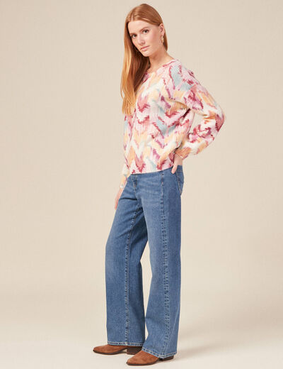 Pull éco-responsable mauve femme