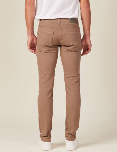 Jeans slim vert kaki homme