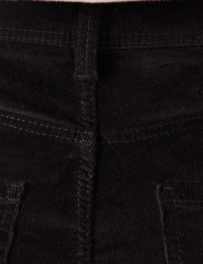 Pantalon bootcut velours noir femme