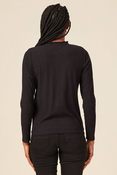 T-shirt manches longues noir femme
