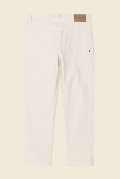 Jeans slim 5 poches denim blanc homme