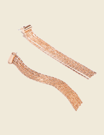 Boucles d'oreilles pendantes couleur or femme